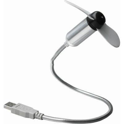 Just Plug into USB Port to Run Mini USB Fan with Flexible Metal Neck