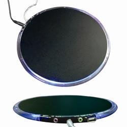 Black Computer Advertise Rubber Cicle Mouse Pad With HUB