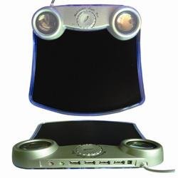 Black Computer Mouse Pad with HUB+Speaker