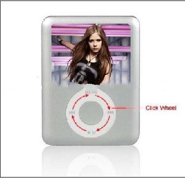 1.8 Inch TFT LCD Screen 3th Generation Click Wheel MP3 Player