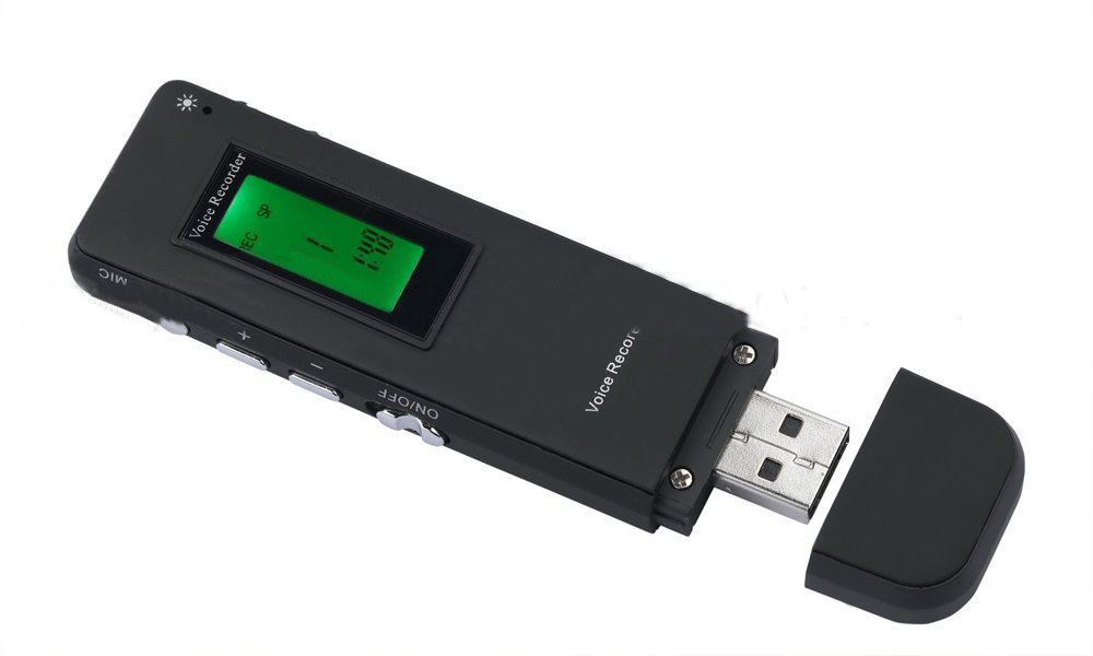 Built-in Loud Speaker 4GB Memory USB Drive MP3 Digital Voice Recorders