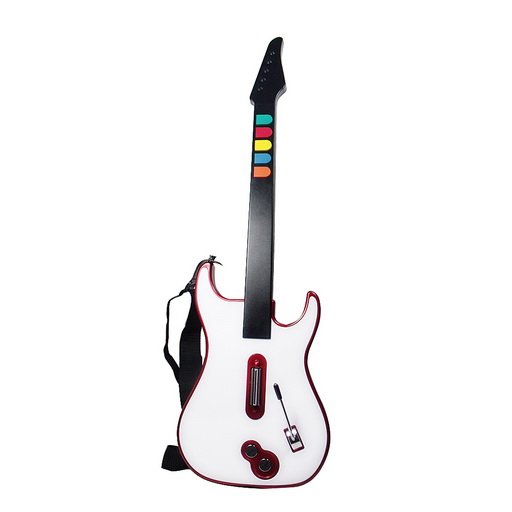 Black+ White + Dark Red Guitar HERO World Tour Game Wireless Controller for PS2 Wii