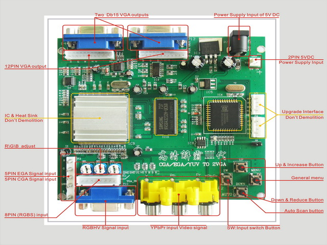 DC5V 2A +/- 0.5v High Definition Converter