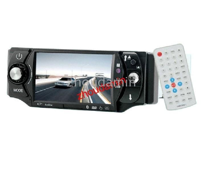 1-DIN 4.3 Inch LCD Touchscreen Display TV Tuner Bluetooth USB/SD Port Car DVD Player