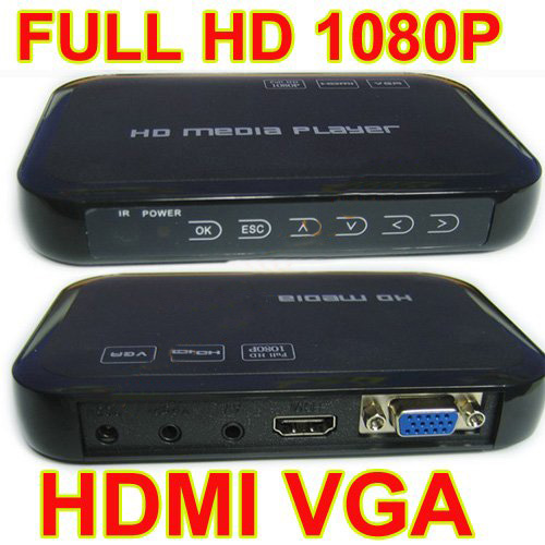 HDMI GVA MKV H.264 SD Black USB Full HD 1080P HDD Media Player