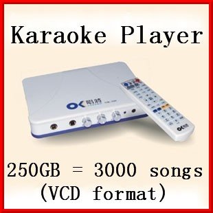 VCD Format Songs 250GB Hard Drive Karaoke Player