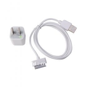 White USB 2.0 Mini Adapter Power Plastic & Metal MP3 Player Charger