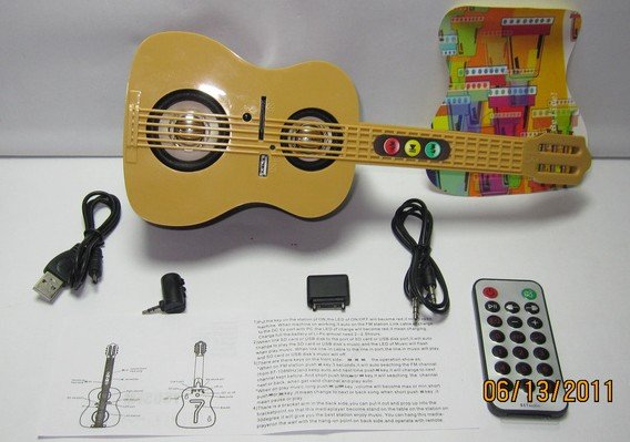 Mini Stereo Guitar Shape Speaker
