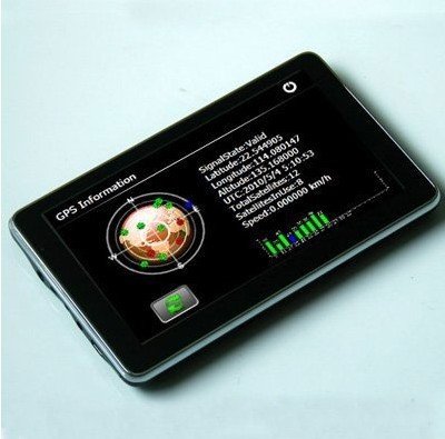 6”TFT LCD Touch Screen Black Car GPS Built-in 4G Flash