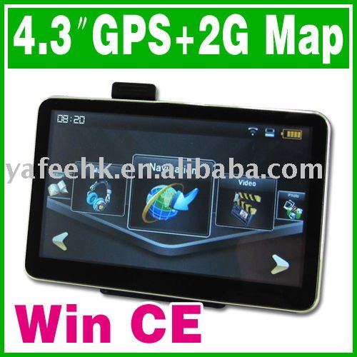 New 4.3" Touch Screen FM 64RAM 2GB TF Car GPS