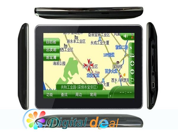 7 Inch Touch Screen 800*480 Resolution 128M RAM Car GPS Navigation With Bluetooth