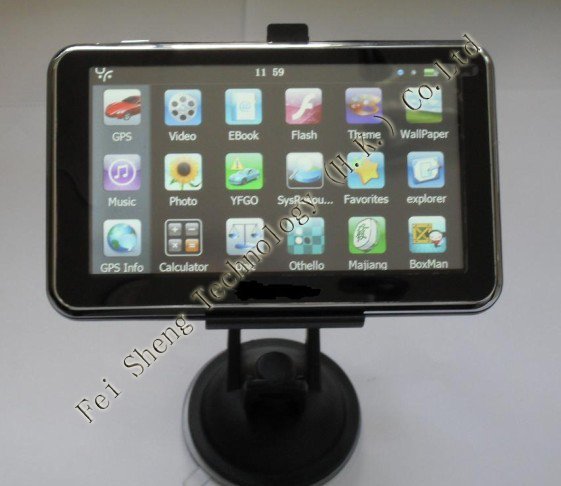 5 inch FM AV-in Bluetooth 4GB 128M Car GPS