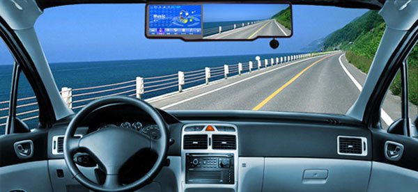 Rearview Camera DVR 4G SD card 4G TF card 4.3 Inch Car GPS Mirror