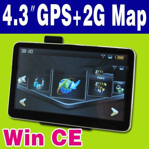 Mp3 MP4 FM 64RAM 2GB TF Map Portable Mini 4.3" Car GPS Navigation