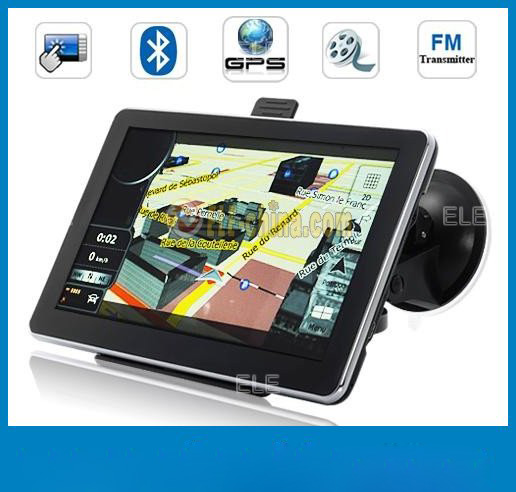 7 inch Touch Screen Bluetooth AV IN FM MTK solution 468 MHz DDR 128 MB WinCE 5.0 Car GPS