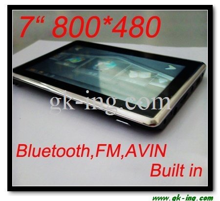 Black Resolution 800x480 Touch Screen Car GPS With Media Tek MT3351