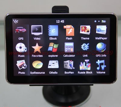 5 Inch Car GPS Navigation with Atlas V 500MHZ CPU 4GB Card Latest Maps