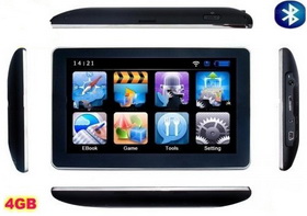 7 Inch HD Bluetooth AV-in 4GB Card DDR 128M Car GPS
