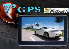 New 7 Inch AV-IN FM Bluetooth 4GB Card Car GPS Navigation
