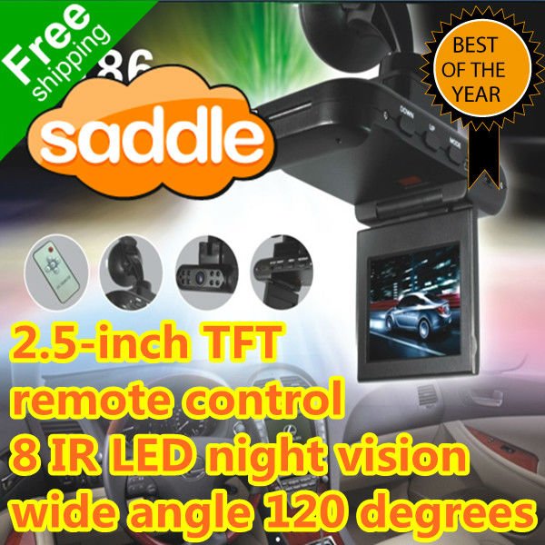 2.5" Inch TFT Screen 8 IR LED Night Vision Vehicle Mini Car DVR Camera