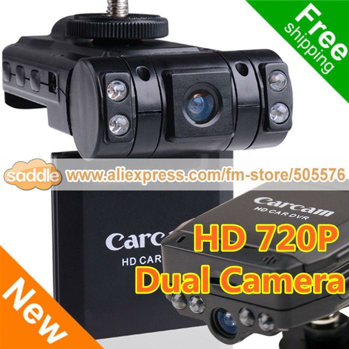 2.0”TFT LCD 120 Degrees Wide Angel Dual Camera Car DVR
