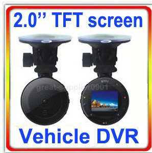2.0 Inch TFT Screen 640*480P Resolution Black Car DVR