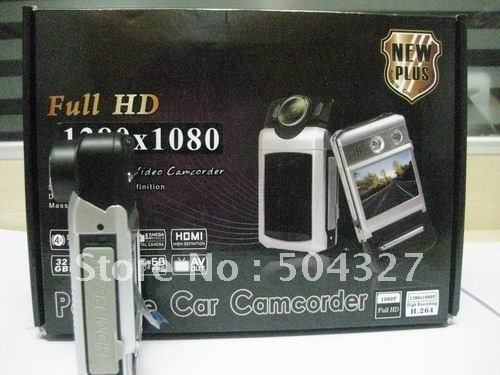 1080P Portable 2592 x 1944 Resolution Car DVR With HDMI/TV-Out/SD