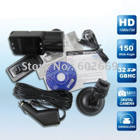 270 Swing LCD 720P Mini Car HD DVR