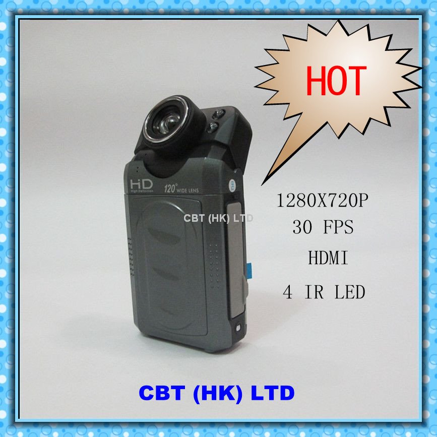 4 LED 120 Degree Night Vision Car DVR With HD720P