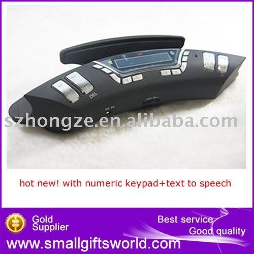 FM Transmitter Numeric Keypad TTS Function Steering Wheel Bluetooth Car Kit