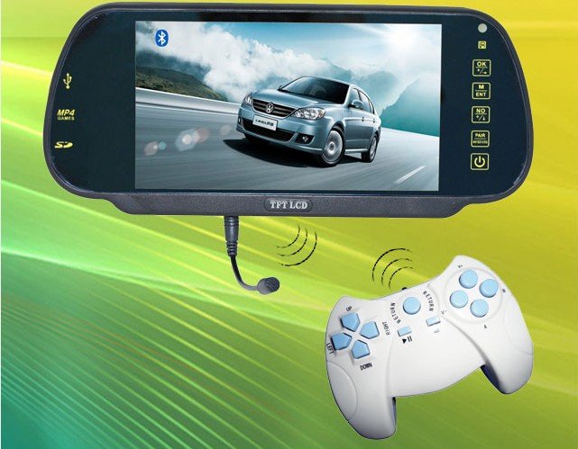 Remote Control USB Port 7-inch LCD Rear Veiw Mirror