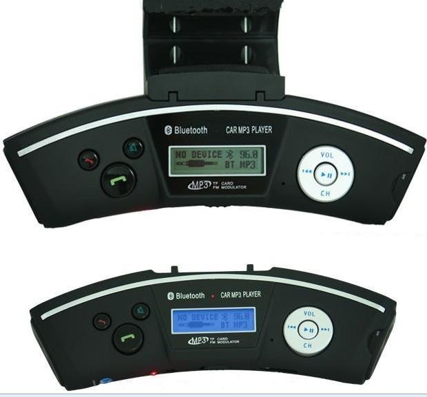 Black MP3 Phone Support TF Card Bluetooth Car Kit