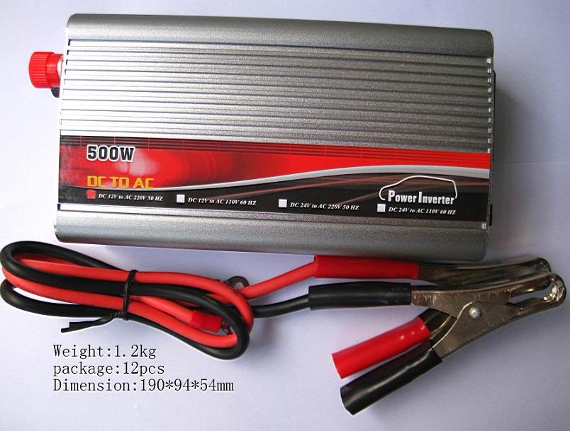 Inpout 12V 24V 48V Output 220v 240v 110v 120v 500W Car Power Inverter
