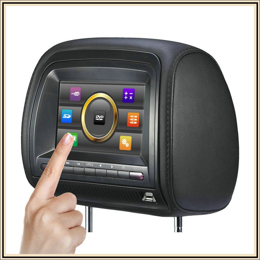 7 inch Headrest DVD Touch Screen Remote Control Car Audio