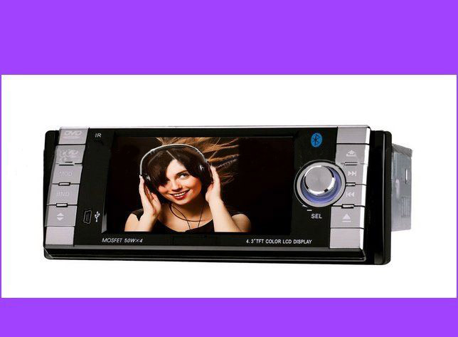 4.3 Inch TFT-LCD Screen Bluetooth Built-in AM/FM tuner SD Card GPS Car DVD Player