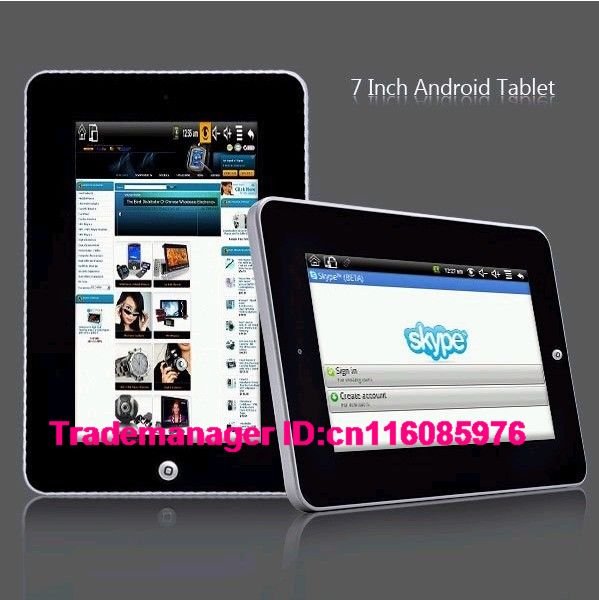 7" Google Android OS 2.0 WiFi Touch Screen Camera Car PC