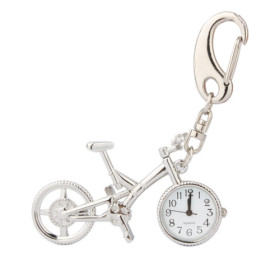 Cute Cartoon Bicycle Bike Style Mascot Hanging Decoration Key Chain Clock Watch