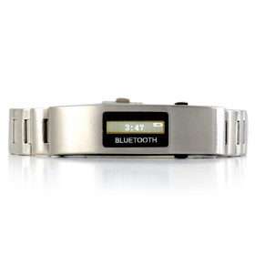 Sliver LCD Clock Display Bluetooth Bracelet