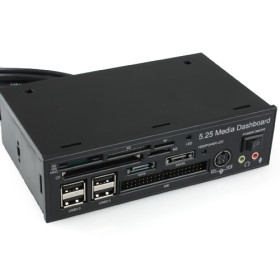 Black 5.25" All-in-One Media Dashboard