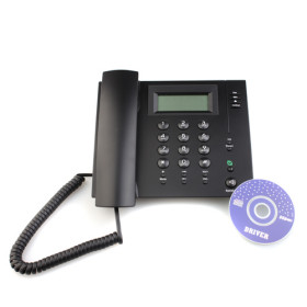 3-row LCD Display Call History Desktop USB Telephone for Skype