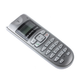 Hands-free LCD Screen Grey USB VoIP Telephone for Skype