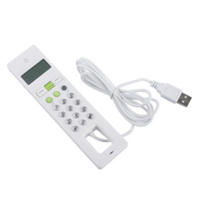 More Clearly Blue Backlight White USB VoIP Telephone for Skype
