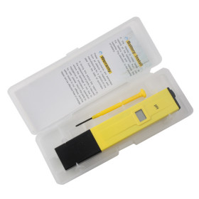 Protective Plastic Case Yellow and Black Pen Type PH Meter With Screwdriver