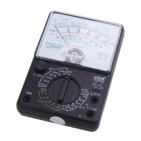 Black Analog Mini Multimeter