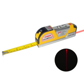 Plastic 3-in-1 Laser Level Tape Measure Kit in 2.5 Meter or 8 Feet Length