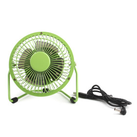 Green 4inch USB Mini Adjustable Fan With Plastic Blade