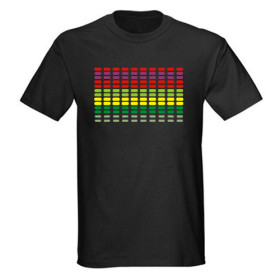 4*AAA Sound And Music VU Meter EL Visualizer LED T-shirts