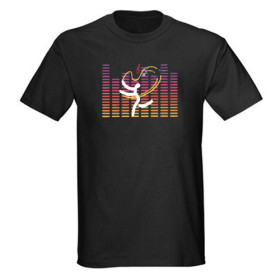 EL Visualizer VU-Spectrum Dancer Sound Music Activated 4*AAA LED T-shirt  EL Visualizer VU-Spectrum Dancer Sound Music Activated 4*AAA LED T-shirt