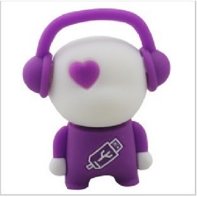 Purple 8G Music Baby Cartoon Images Plastic USB Flash Drives