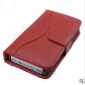 Red Real Leather Foldable Super Soft Cell Phone Bags & Cases